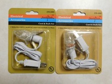 2 New Fused 3' Foot C7 Replacement Blow Mold Christmas Outdoor Light Cord/Socket