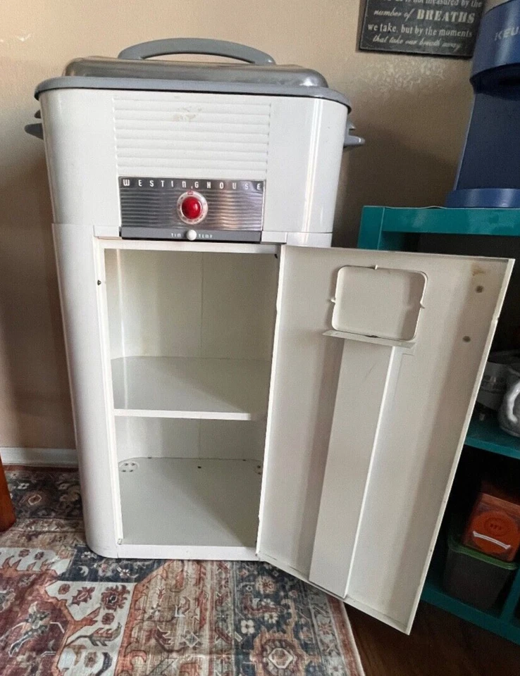 Horno tostador eléctrico Westinghouse vintage de los años 50 con gabinete inferior FUNCIONA Foto 4 de 4