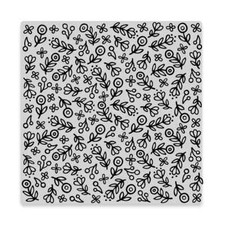 Hero Arts "WHIMSY FLORAL" Background Cling Bold Prints Stamp 6"x6" 2025