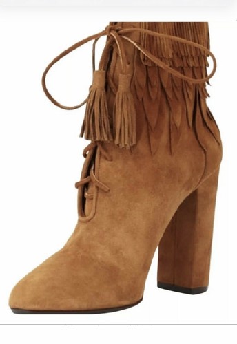 Aquazurra Woodstock Wildleder Fransen Bootie Gr. 37 - Bild 1 von 11