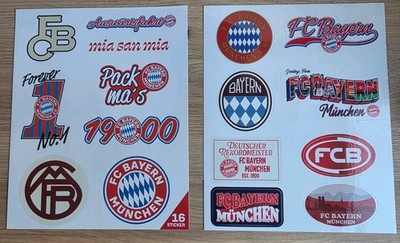 FC Bayern München Aufkleberbogen Din A5 16er Set, Aufkleber, Sticker FCB