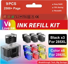 285XL 286XL Ink Refill Kit for Canon 285XL and 286XL Ink Cartridges Compatible w