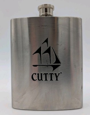 CUTTY SARK WHISKEY Hip Flask Stainless Steel 6oz Scotch Gin Vodka Wine Moonshine