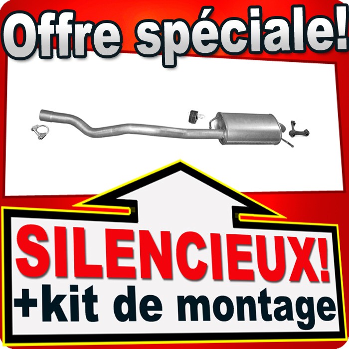 Silencieux arrière pour VW Transporter T5 2.0 115ch, pot d'échappement en acier de rechange standard