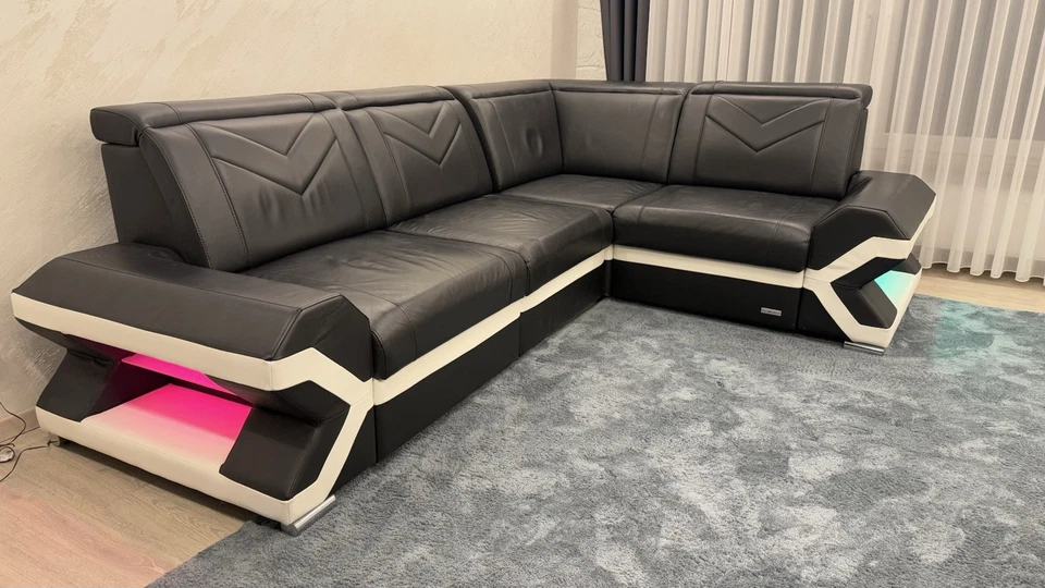 Exklusives Ecksofa aus Büffelleder – Kaum benutzt, top Zustand, Sofa, Couch - Bild 4 von 4