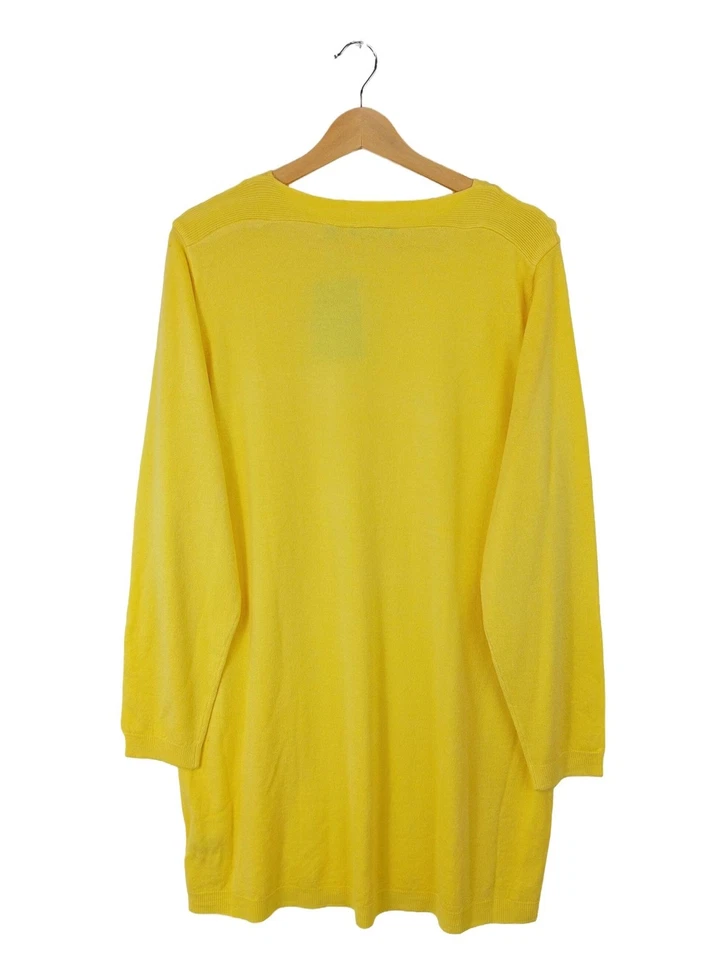 BLUE SEVEN Strickkleid Damen Kleid Gr. DE 48 blassgelb Casual-Look - Bild 2 von 4