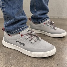 Columbia PFG Bahama Vent Loco II Grey Red Boat Shoes Mens 9.5 BM0666-063