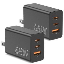 2 Pack 65W USB C Charger Block Super Fast Charging Type C Wall Adapter Plug