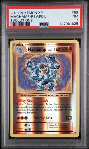 Pokemon Machamp Reverse Holo XY Evolutions 59/108 PSA 7