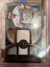 2021 Topps Museum Max Muncy Quad Relic /75 Dodgers Game-Used Jersey