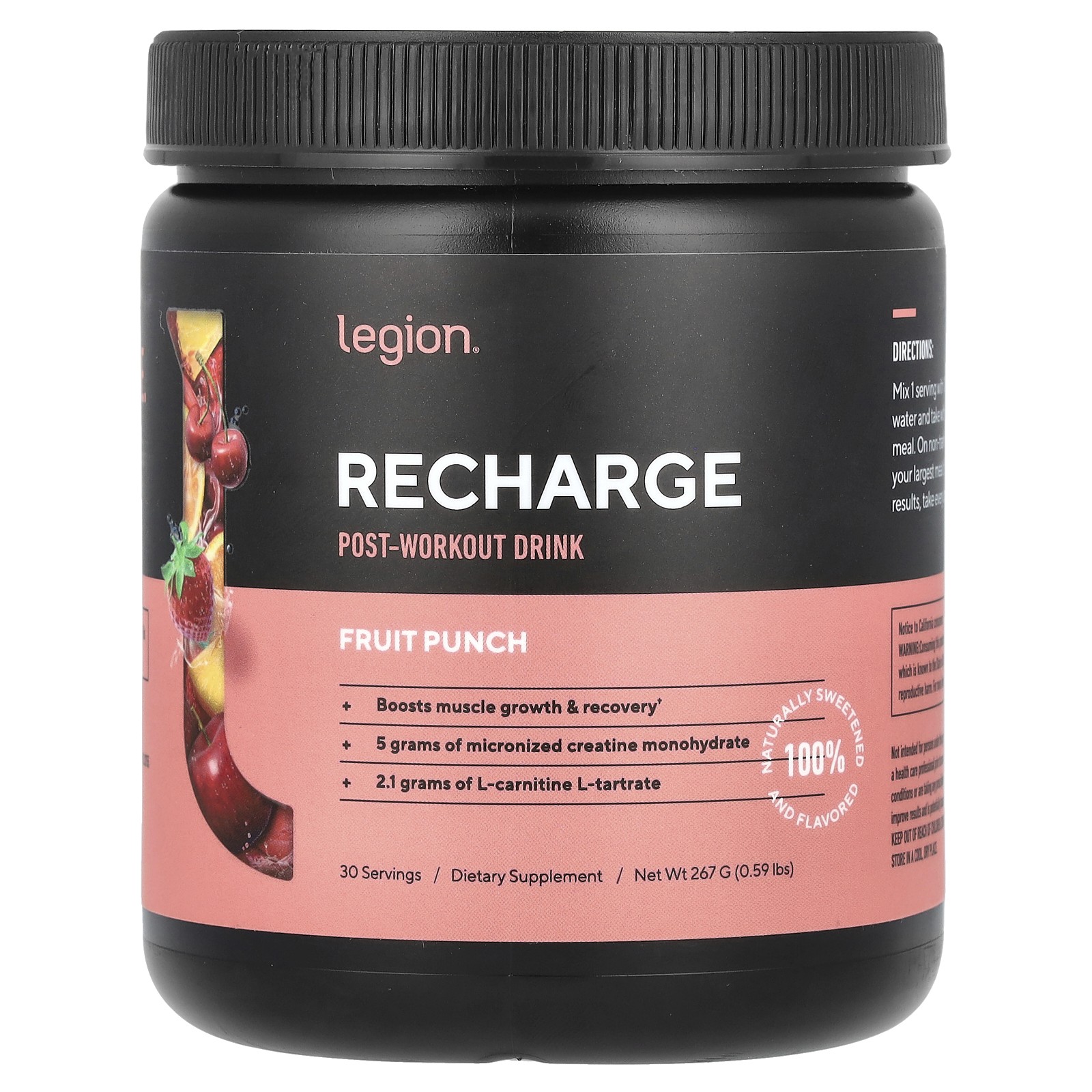 Recharge Post-Workout Drink Fruit Punch 059 lbs 267 g 9090₽