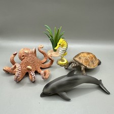 Schleich Sea Life Creatures Retired Figures Octopus Sea Turtle, Dolphin Seahorse