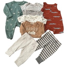 Gerber 8 Mix Brand Piece Unisex Outfit Set 0-3 Months Cotton Bodysuit Pants