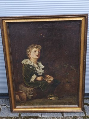 Sir John Everett Millais  Umkreis/Nachfolge? ''Bubbles'' Gemälde um 1900/1920