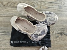 Butterfly Twists Foldable Ballet Shoes Python w/ Storage Pouch, Size 39 EU (8US)