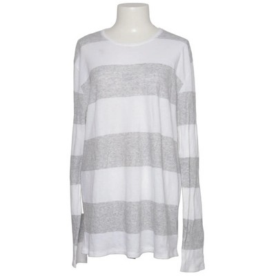 David & Young, Langarmshirt, Größe: L/XL, Grau/Weiß #ICm