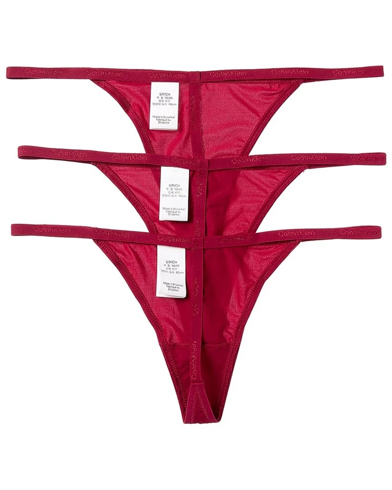 Tanga de micro cuerdas ideal para mujer Calvin Klein 3Pk Foto 2 de 2