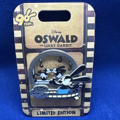 Disney 90th Anniversary Oswald the Lucky Rabbit & Ortensia Kiss 3-D Pin LE 3750