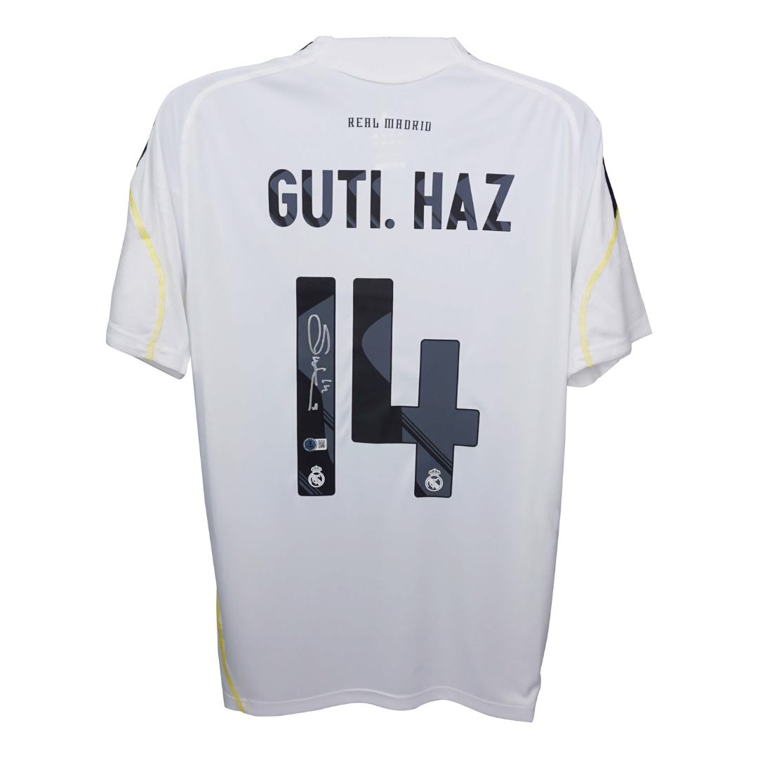 Guti Hernandez Signed Real Madrid Home Soccer Jersey #14 with