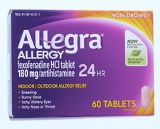 Allegra Allergy 24 hr Indoor/Outdoor Allergy Relief 60 Tablets