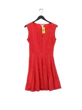 bar III A-Line Midi Dress S in Red
