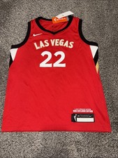 Nike WNBA Las Vegas Aces A'Ja Wilson Red Victory Edition Jersey Youth Sz M New