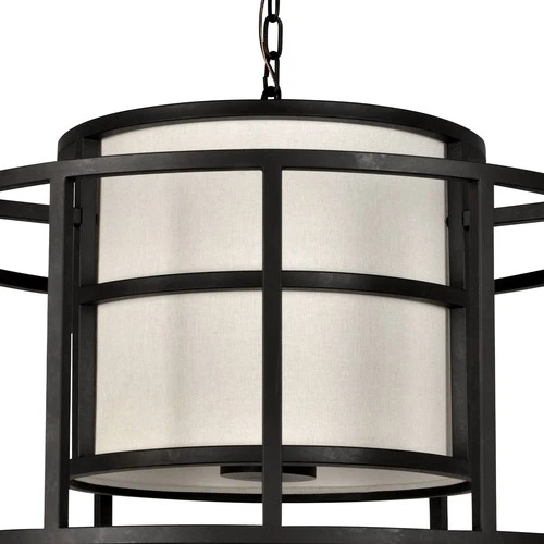 Crystorama Hulton 25" Wide Matte Black Pendant Light - Picture 4 of 8