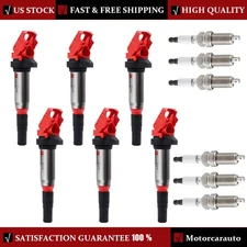 BMW Tune Up Kit 6 Ignition Coils & Spark Plugs 328i X5 530i UF667