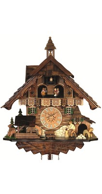 Horloge à Coucou Engstler EN 3651 QMT – Maison Forêt-Noire Avec Bûche – NEUF