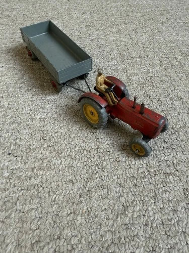 Vintage Dinky Toys Massey Harris Tractor And Trailer Lot
