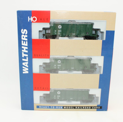 Walthers HO Scale Algoma Central 40' 100 Ton Ortner Aggregate Hopper Car Set