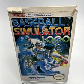 Baseball Simulator 1.000 NES Nintendo Entertainment System Video Game And Box