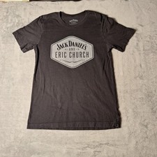 Official Jack Daniels & Eric Church Gray T-Shirt  Size Medium Short Sleeve