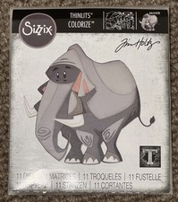 Sizzix Thinlits Die Set 11 Pack 664428, Clarence, Colorize by Tim Holtz Elephant