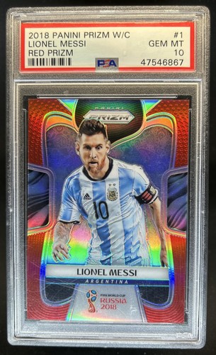 2018 Panini Prizm World Cup Lionel Messi Red #/149 Argentina PSA 10 GEM MINT
