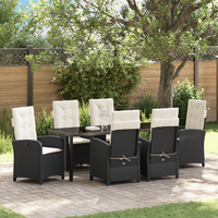 Polyrattan Sitzgruppe Wetterfest Mit Glasplatte & Kissen GartenmöBel Set 9 Farbe