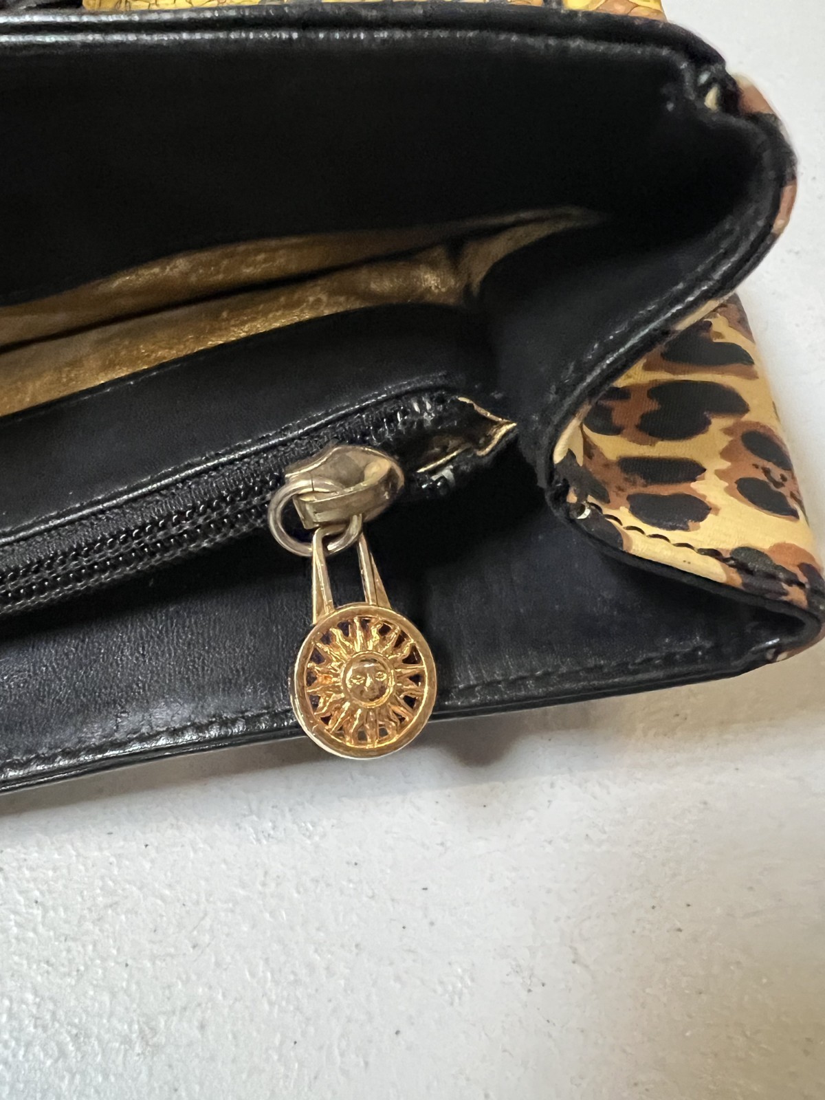 VERSACE LEOPARD PATTERN YELLOW LEATHER SHOULDER T… - image 9