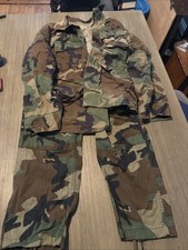 US Army Woodland Camo Combat Fatigues 28x36 Small Regular Jacket Medium Short