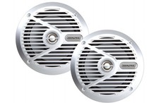 Alpine SPS-M601 Marine Audio Boat 6 1/2" Coaxial Speakers Silver Speaker Pair