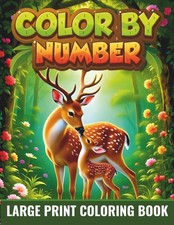 Large Print Color by Number Adult Coloring Book: Color by Number Book