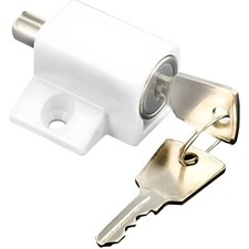 Securit Window Patio Sliding Door Lock S1053 Key Operated Bolt White Security