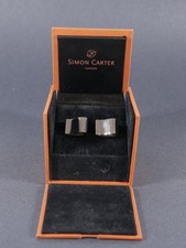 Simon Carter London Silver Tone Paisley Cufflinks with Box – Classic Gift