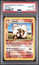 1999 Pokemon GERMAN 1st Edition Base Set Arkani-Arcanine 23/102 PSA 10 GEM MINT