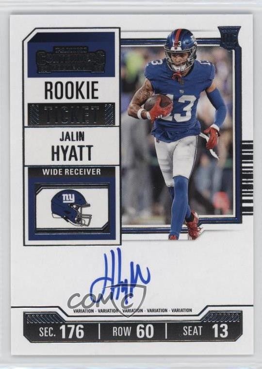 2023 Panini Contenders Ticket RPS Variation Jalin Hyatt #115 Rookie Auto RC 07lk