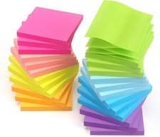 24 Pads Pop Up Sticky Notes 3x3 Refills Bright 3 x 3 inches, 24 Pads-pop