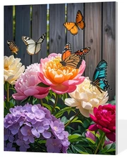 ACANDYL Flowers DIY Paint by Numbers Kit for Adults Paint by Number for Adult...