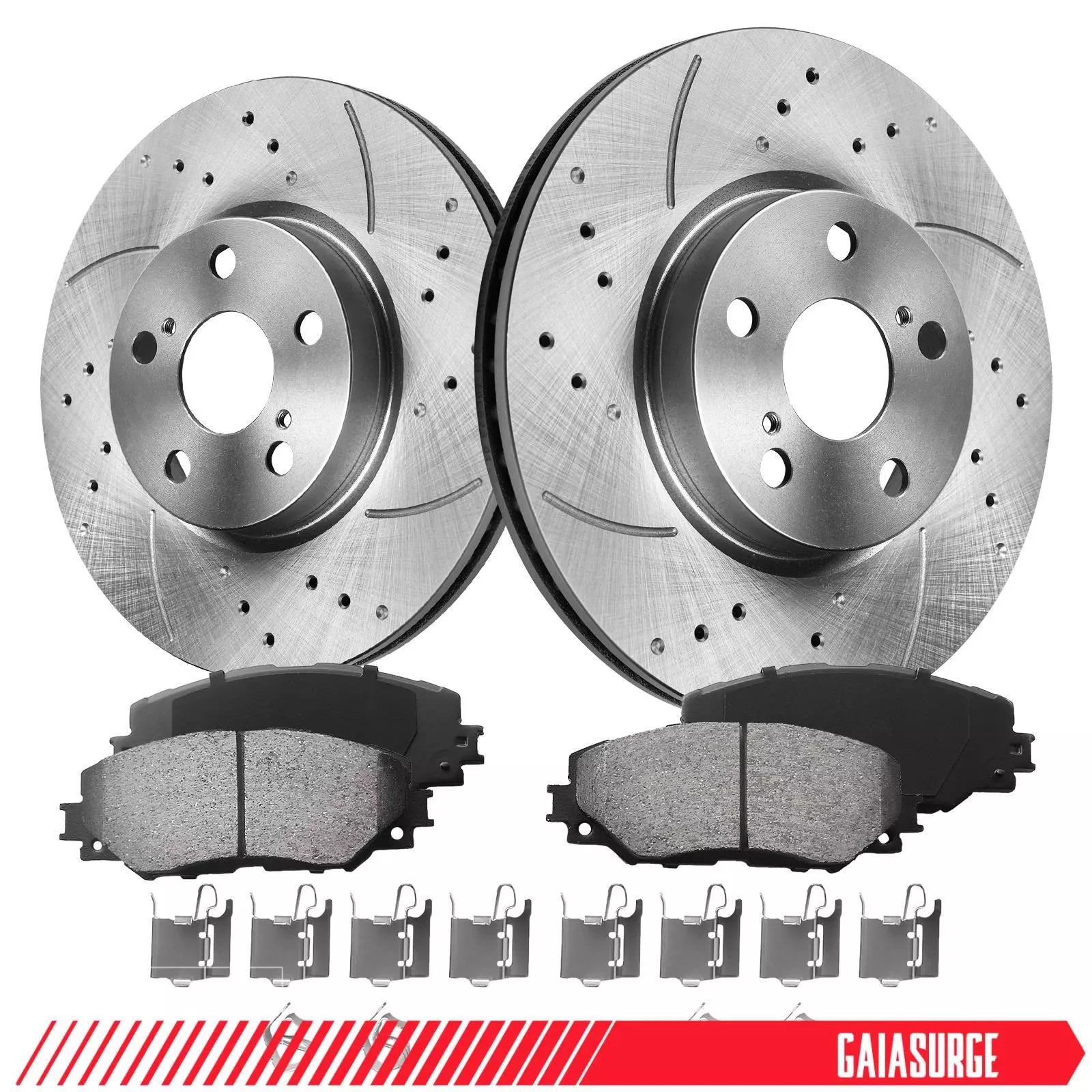 Front Brake Rotors + Ceramic Pads for 2009-2013 Toyota Matrix Corolla 1.8L 275mm