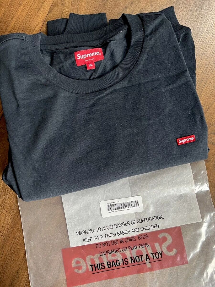 Supreme Small Box Logo L/S Navy XL | eBay Supreme Small Box Logo L/S Navy XL | eBay