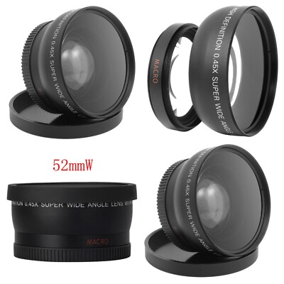Nikon kompatibler 0,45x 52mm Superweitwinkel Makro Objektivadapter z.B.  18-55mm