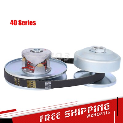 Belt 203785 with Torque Converter 3/4'' Driven 1'' Driver Clutch Pulley 40 Series